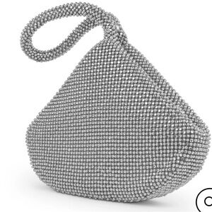 NWOT Jessica McClintock Staci Wristlet Sparkle Mesh Bag